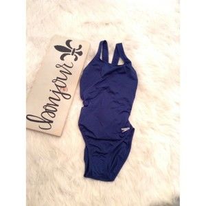 Speedo Womens Swimsuit Size 6/32 Navy Performance One Piece Bathing suit